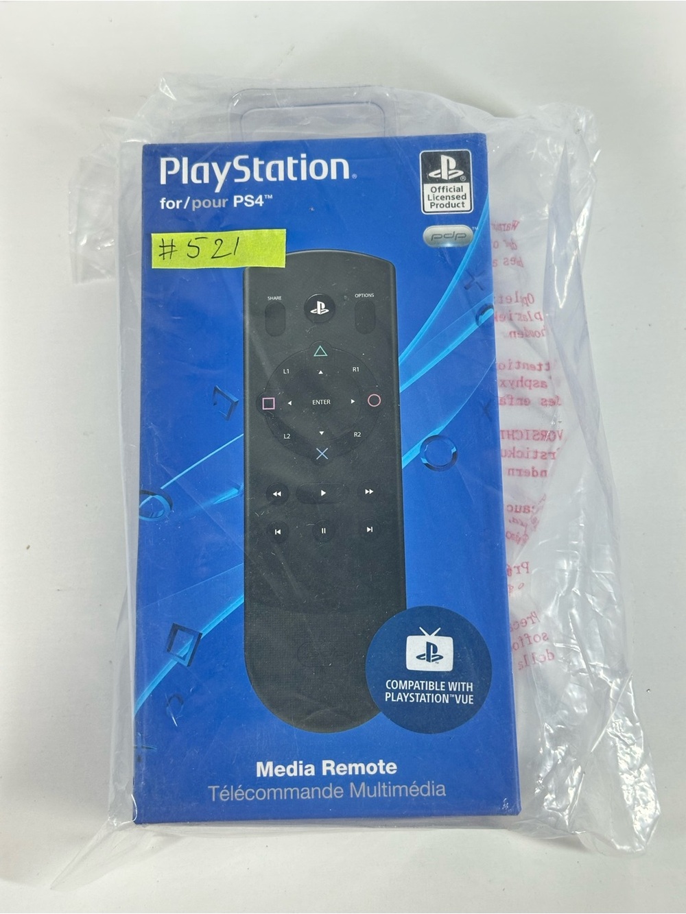 #521 PDP Media Remote Control Sony PlayStation 4 PS4 Bluetooth NEW SEALED